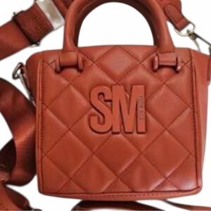 Steve Madden BBABI Mini Quilted Crossbody Bag Burnt Orange